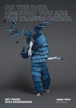 Data Engineering Figur designed u fotografiert von Werbeagentur Silly Berlin für Werbekampagne. 